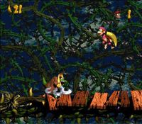 une photo d'Ã©cran de Donkey Kong Country 2 sur Nintendo Super Nes